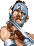 Vega's beaten sprite might be the most satisfying image in Street Fighter II purely because of the broken mask that allows a glimpse at a previously-unknown face.
